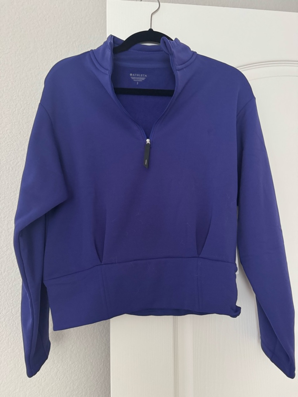 Athleta Deep Purple Half Zip Sweatshirt